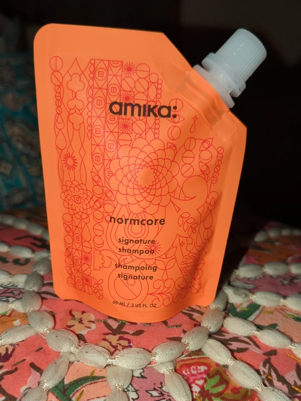 amika Normcore Signature Shampoo Pouch - Bright Orange
